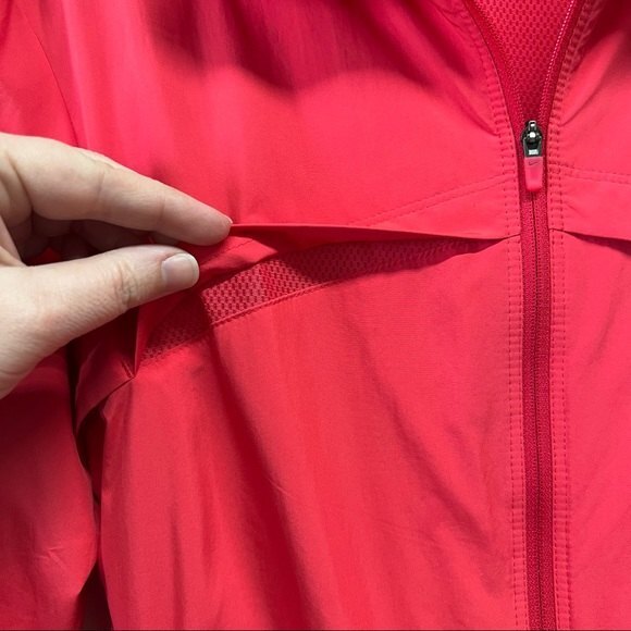 Nike zip up spring lined lightweight wind jacket coat xs pink coral color - Picture 4 of 11